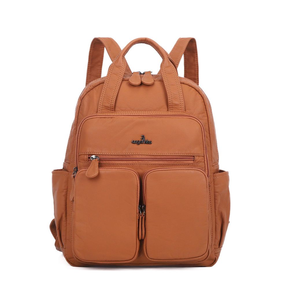 Backpack Purse for Women Soft Washed Leather Multi Pocket Casual Travel🖐